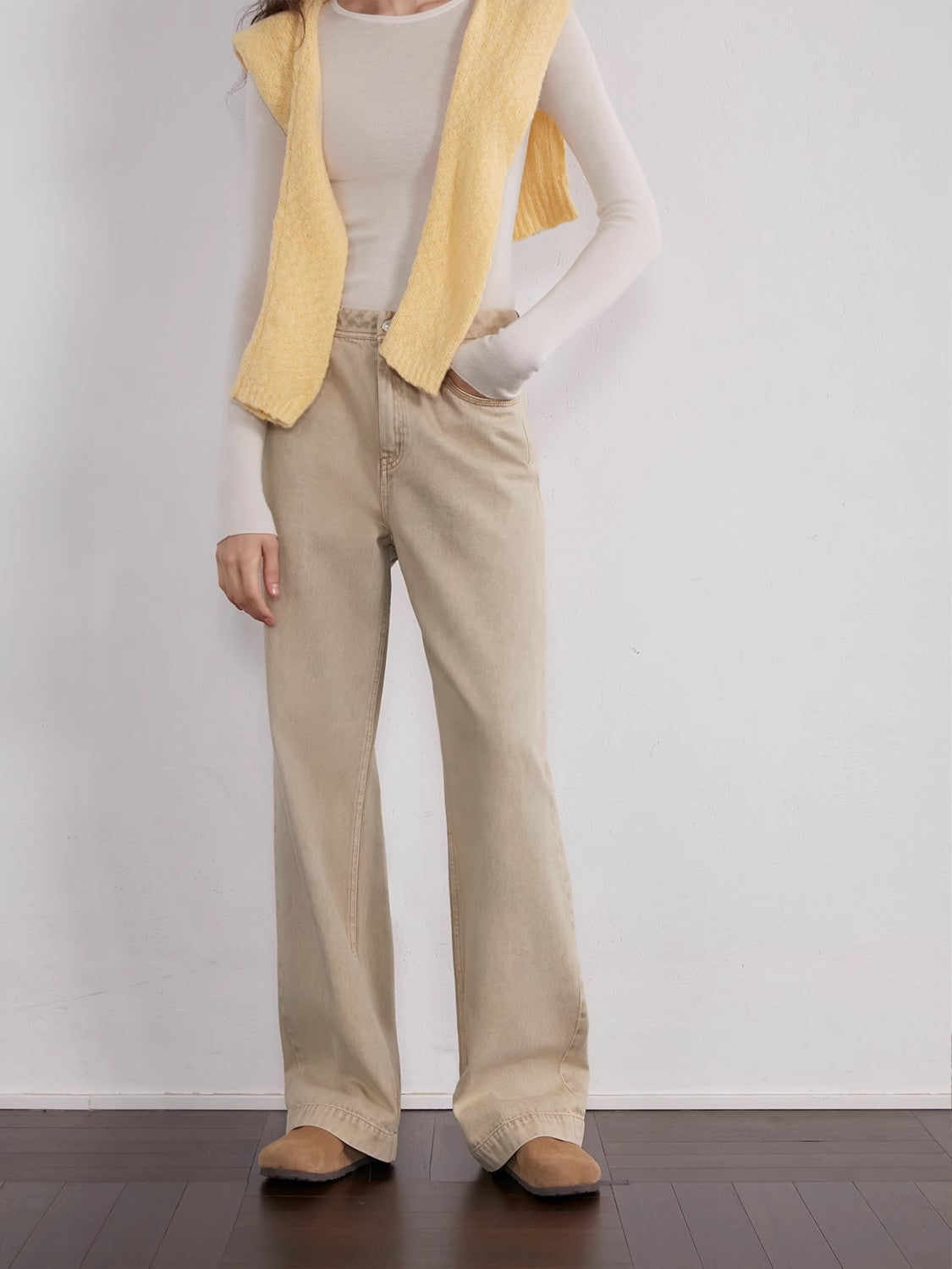 Fireladyfur Women's Vintage Washed Straight Leg Denim "Meteorite Fragments"-1