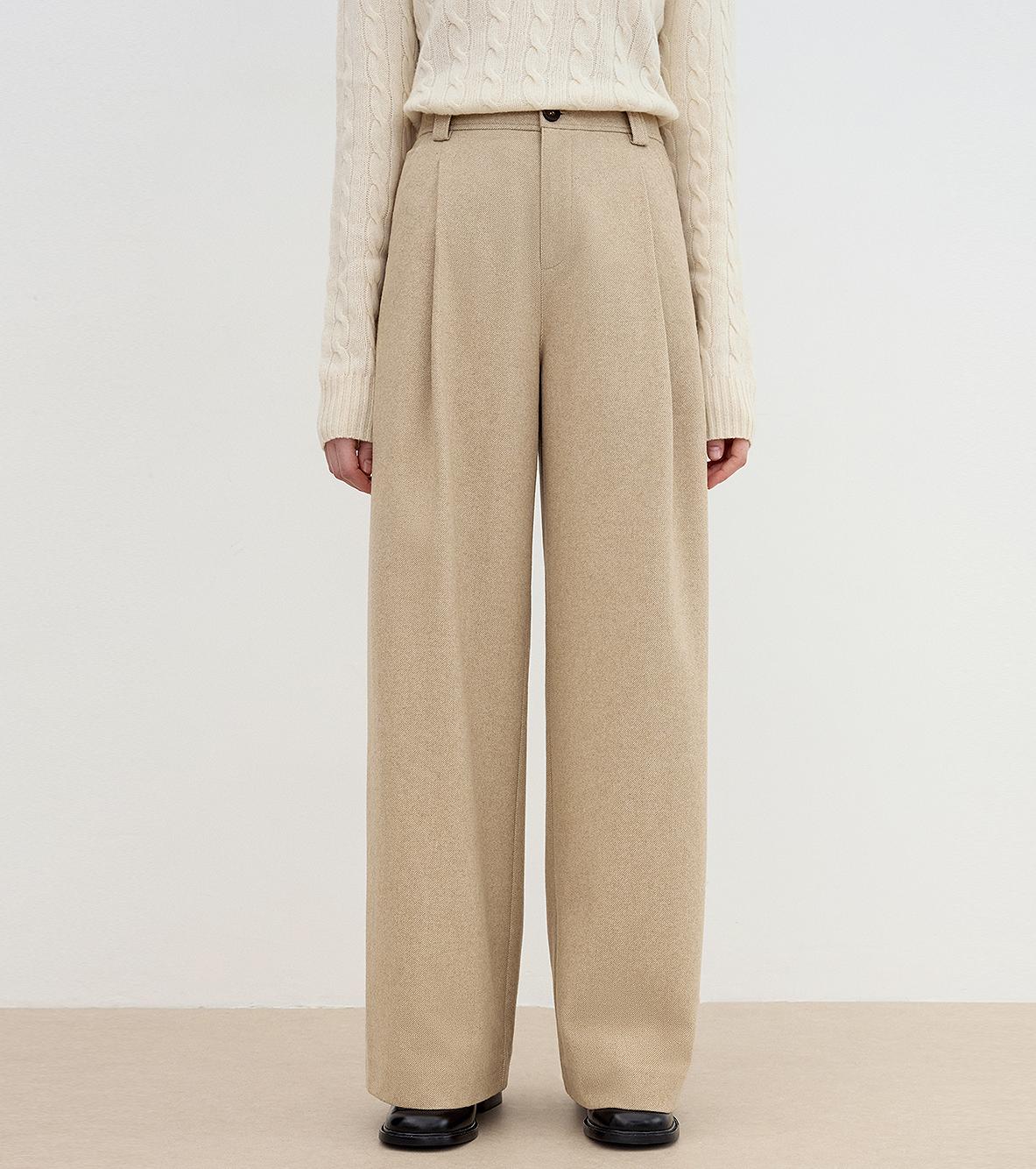 "Leisure Moments" classic low-waisted loose casual straight pants exquisite fashion sense casual pants for women-5