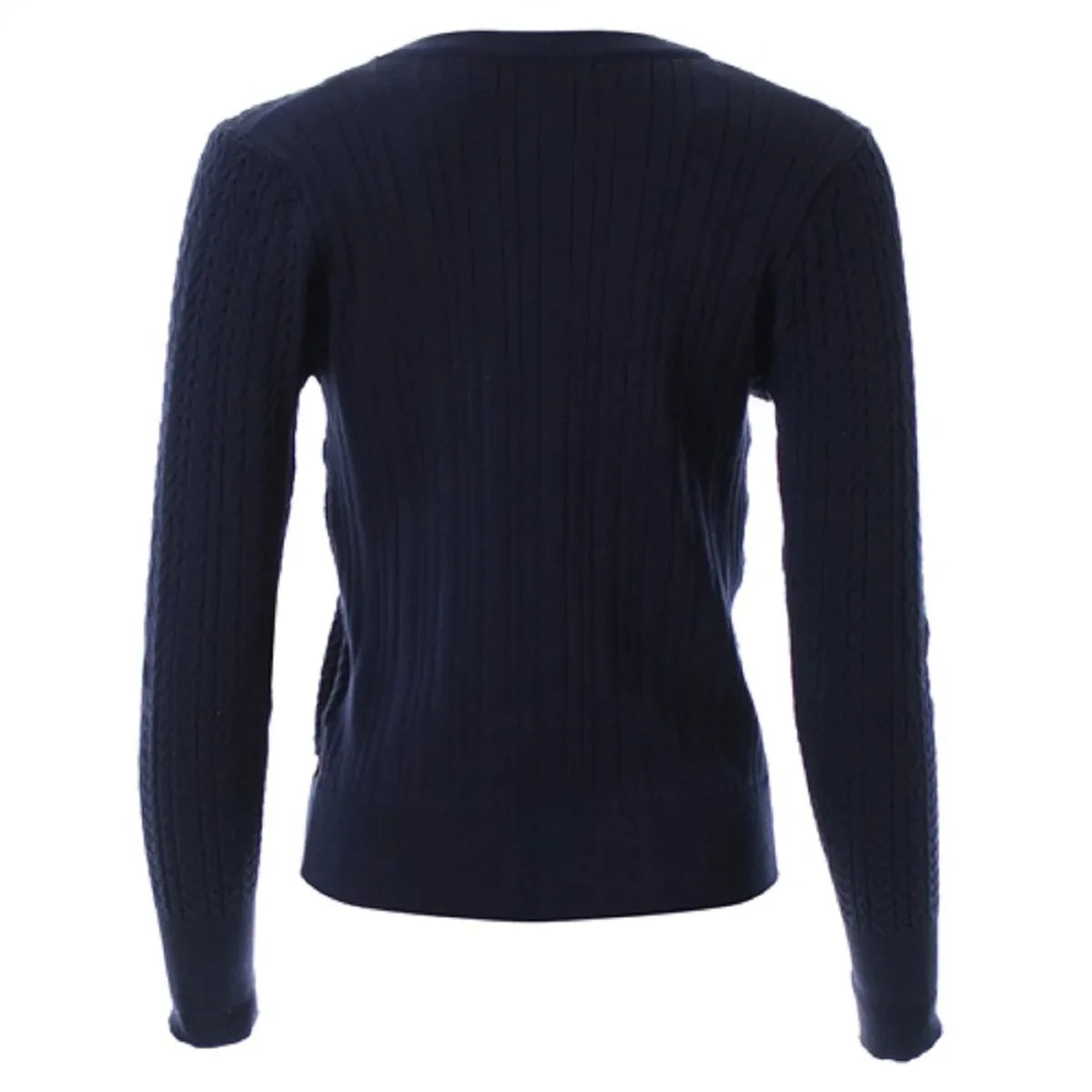 Plus Size Women's Button Down Long Sleeve V-Neck Stretch Knit Cardigan