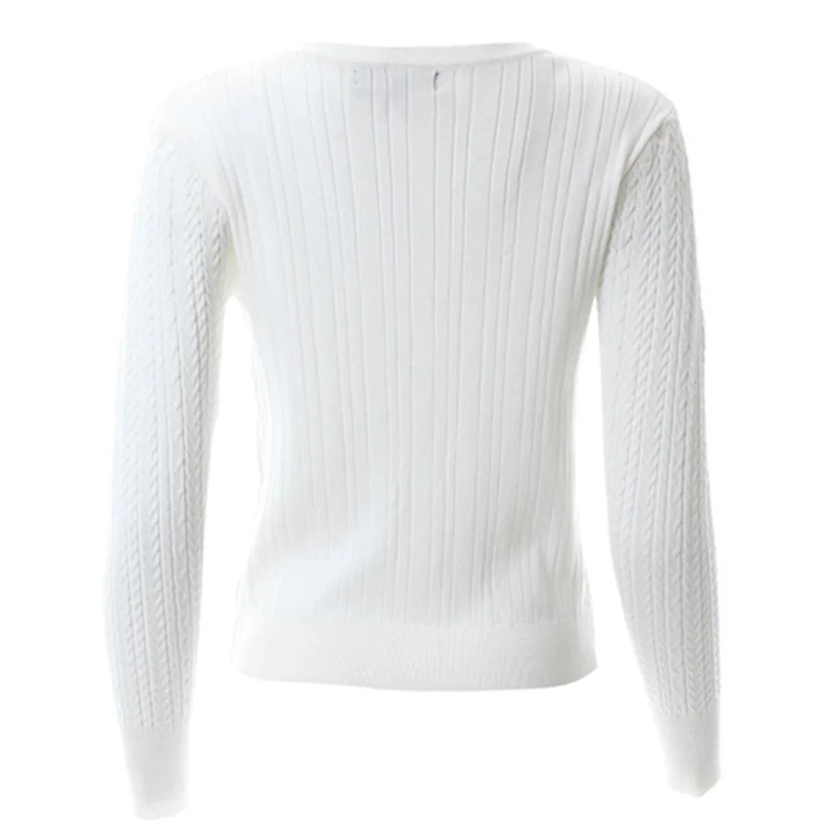 Plus Size Women's Button Down Long  Sleeve V-Neck Stretch Knit Cardigan