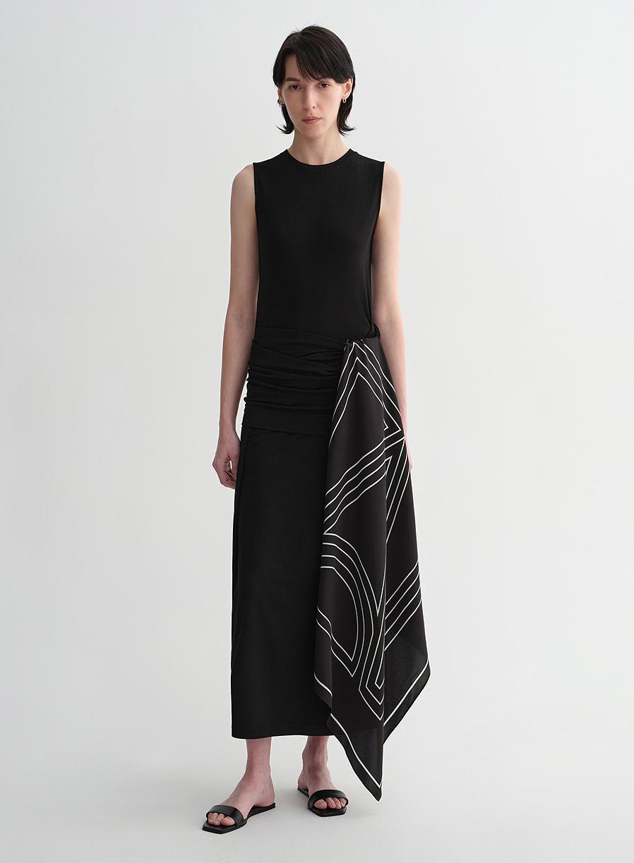 Ice silk wool blend dress with adjustable waistline, hip-flattering design, slim fit for a figure-slimming effect