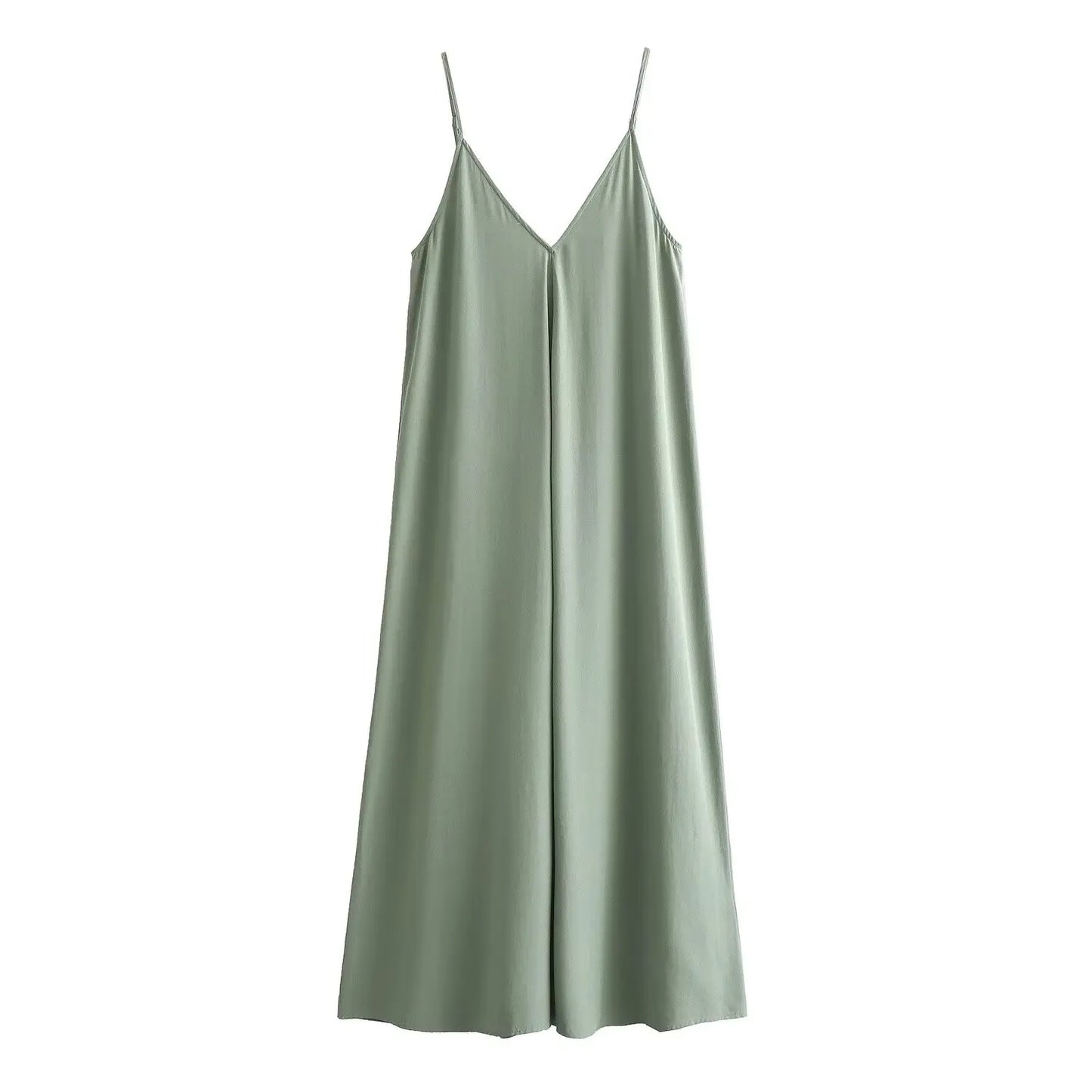 MUJER Slip Long Dresses for Women. Draped Summer Backless Maxi Dress